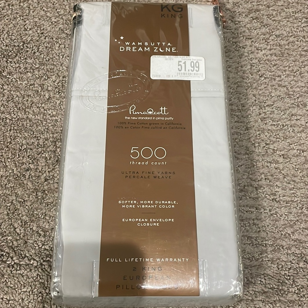 Wamsutta Dream Zone King European Pillowcases